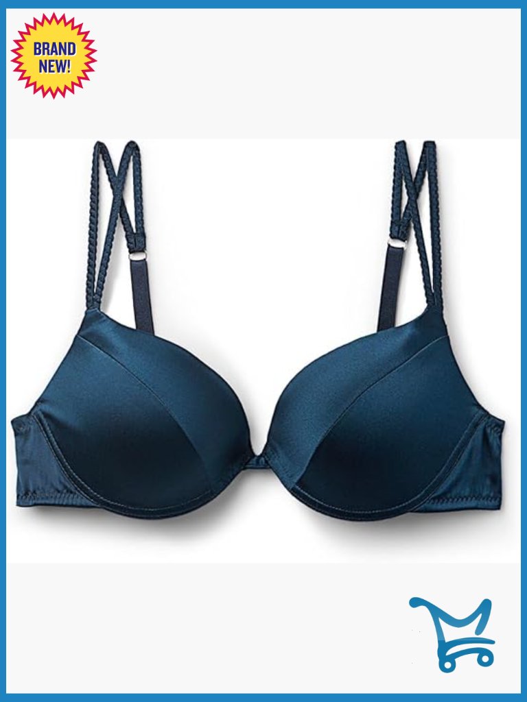 Silk Push-Up Bra With Adjustable Straps, Demi Coverage, U-Back